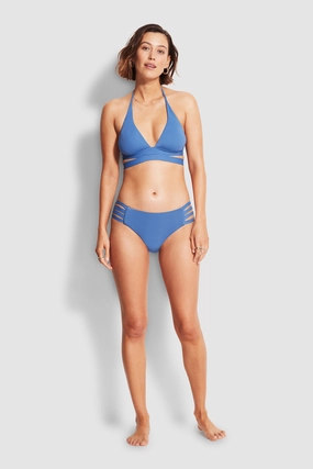 Active Halter Bikini Top - Marina Blue flattering swimwear women, comfortable swimwear for women