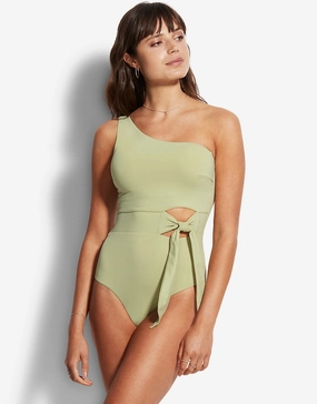Active One Shoulder Swimsuit - Pear pool-ready swimwear for women, trendy swimwear collection