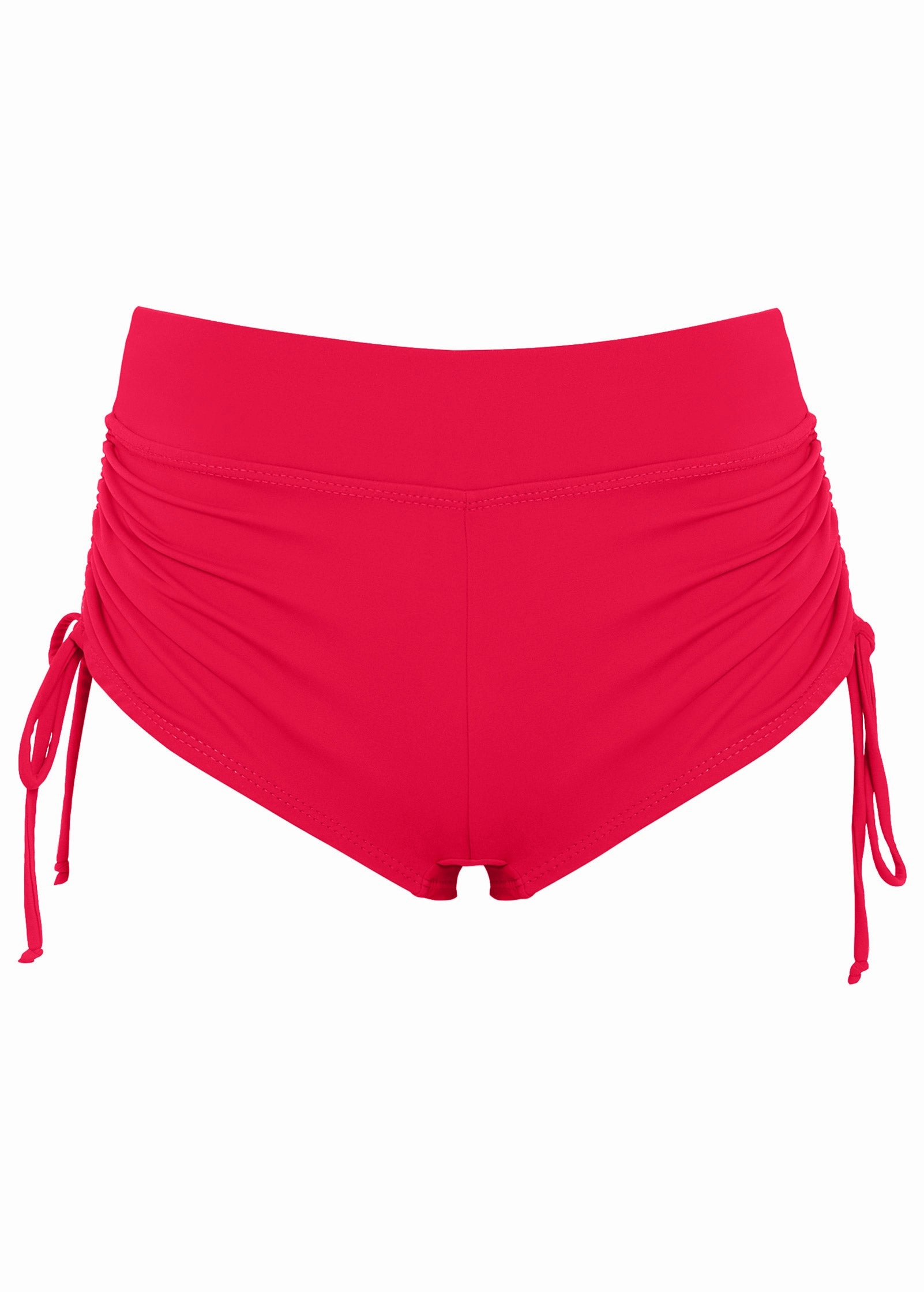Adjustable Side Swim Short - Red Hot