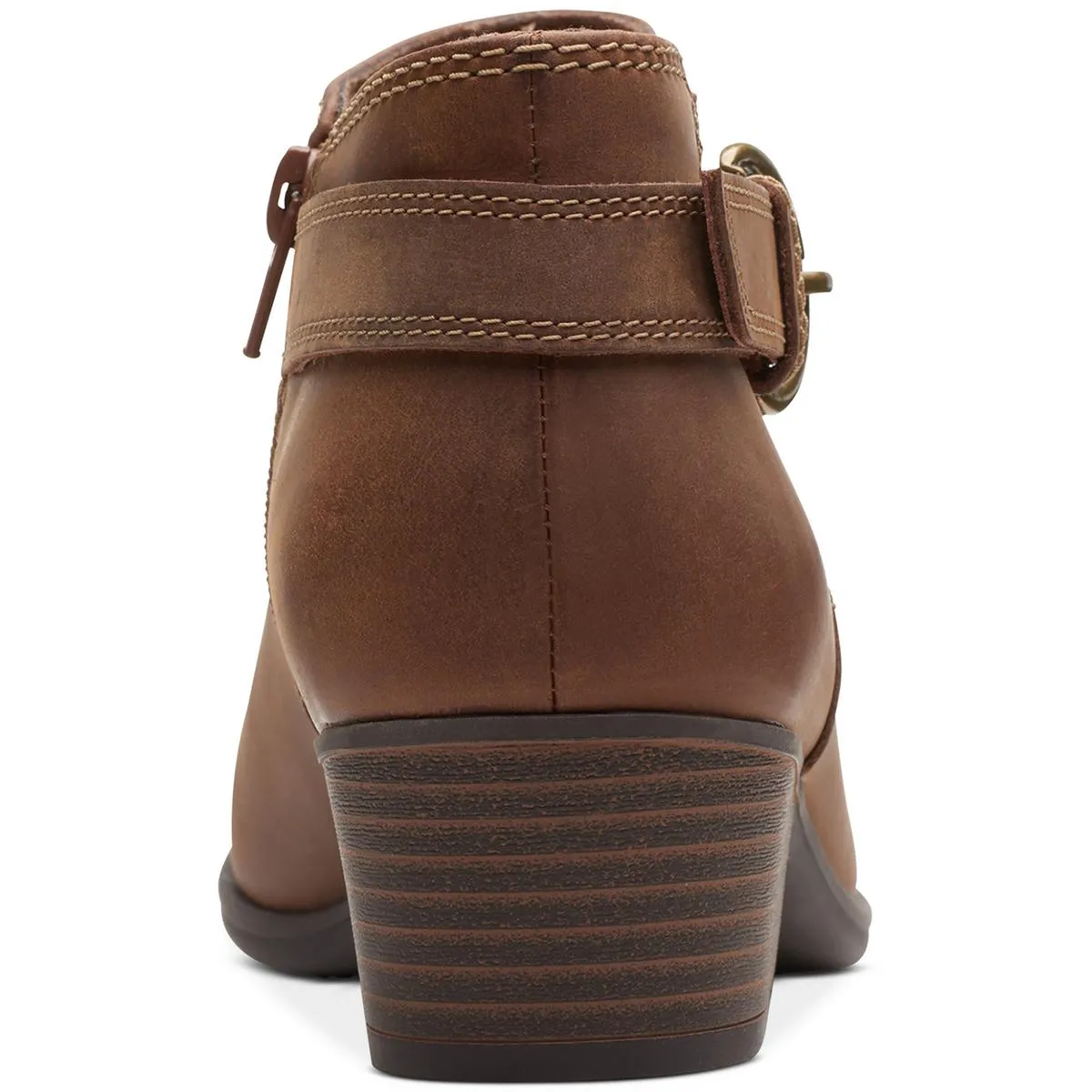 Adreena Field Womens Leather Stretch Booties