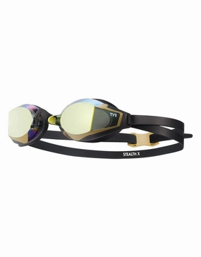 Adult Stealth-X Racing Goggle - Mirrored Lens competitive swimwear for men, mens racing swimsuits