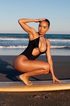 Ajax One Piece - Black affordable swimsuits for women, elegant women's swimwear