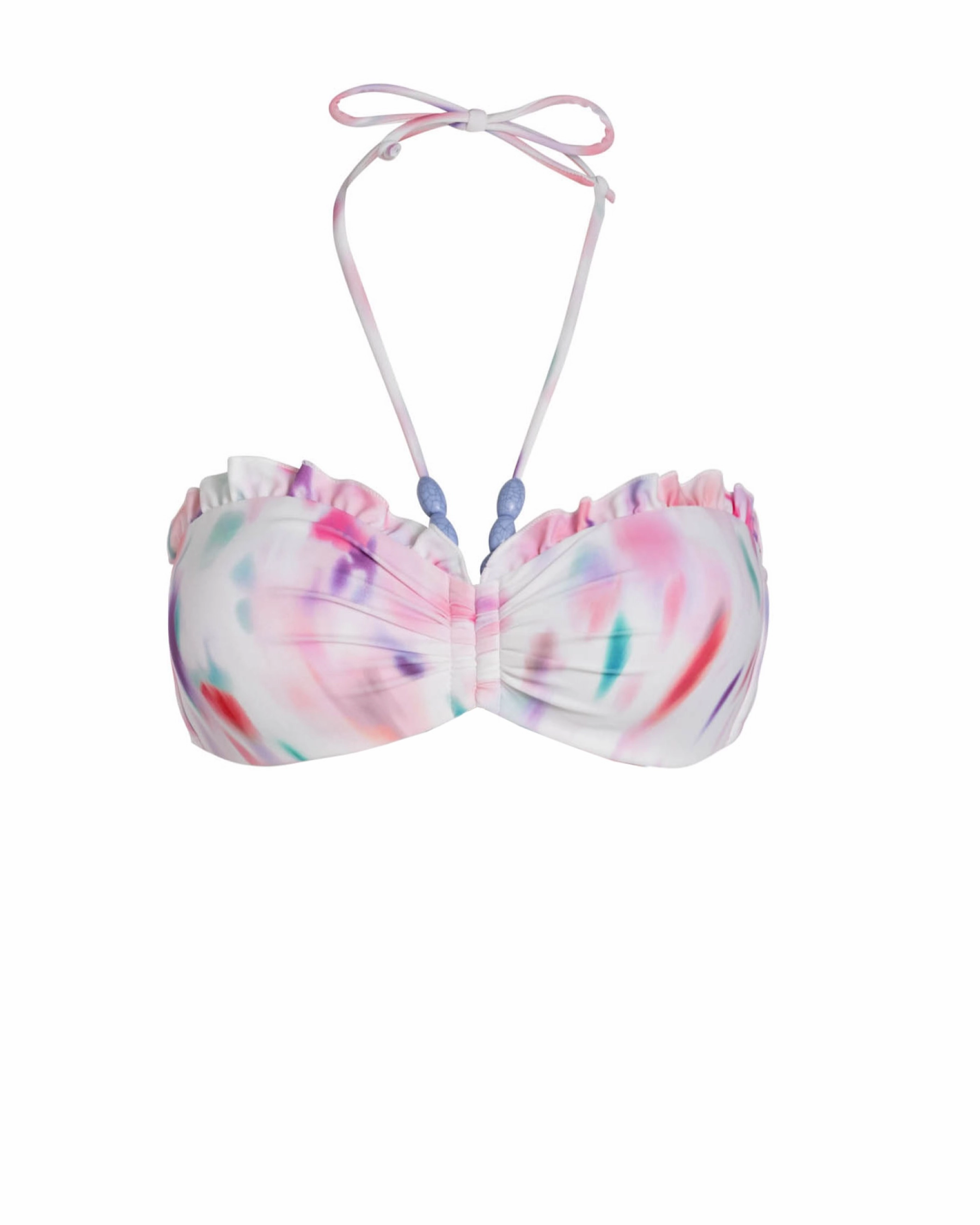 Alexis Top In Hazy Ikat Ivory fashionable beach swimwear, modern womens bikinis