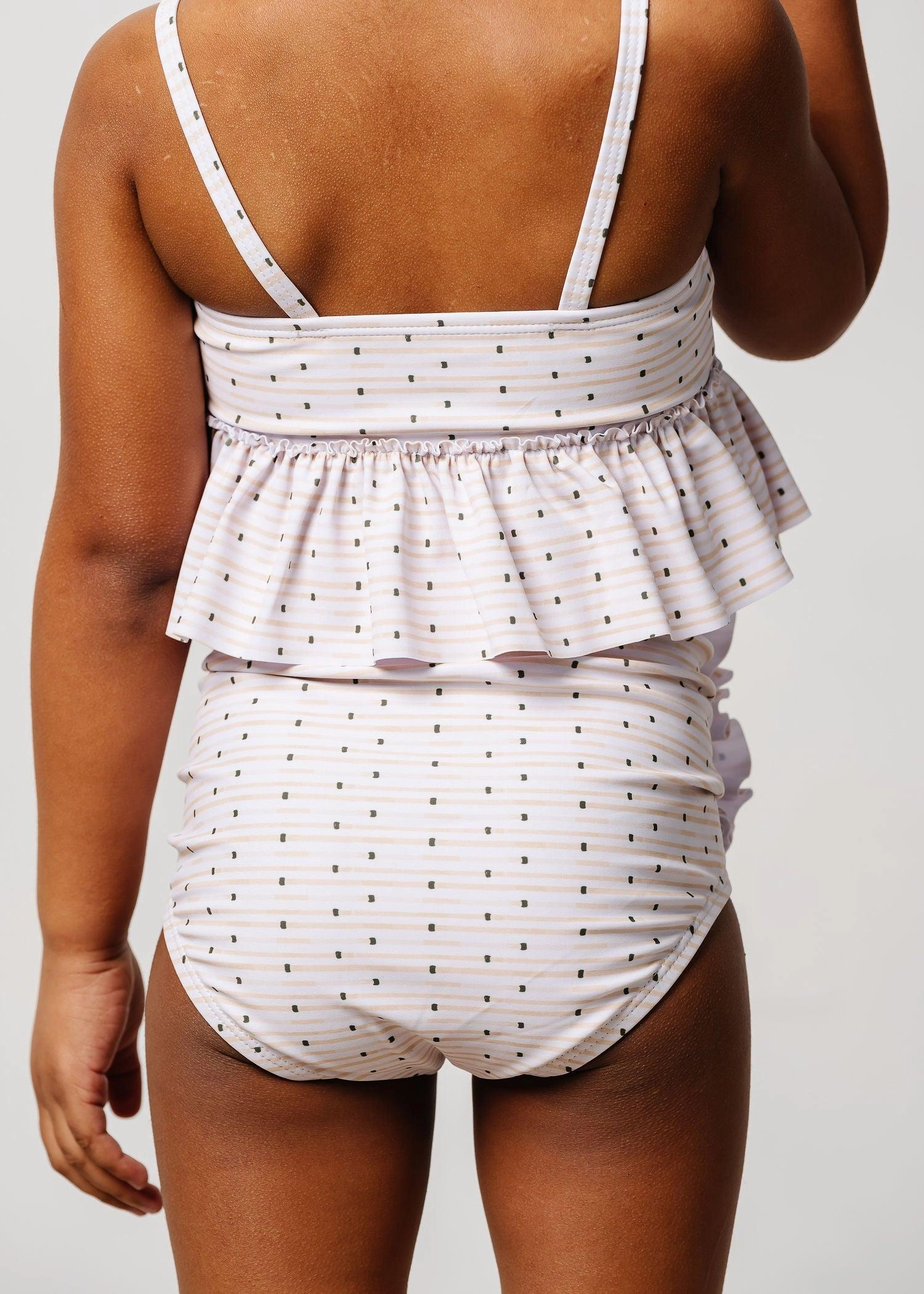 All Neutral | Mini Down in Front Ruffle Bottoms