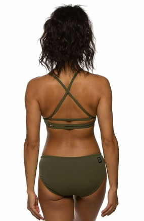 Ally Bikini Bottom - Army mix and match bikinis, stylish women's bikini options