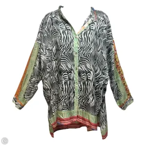 Alvena Silk Zebra Blouse Long Sleeve By Johnny Was In Animal Print, Size: S Johnny Was Clothing