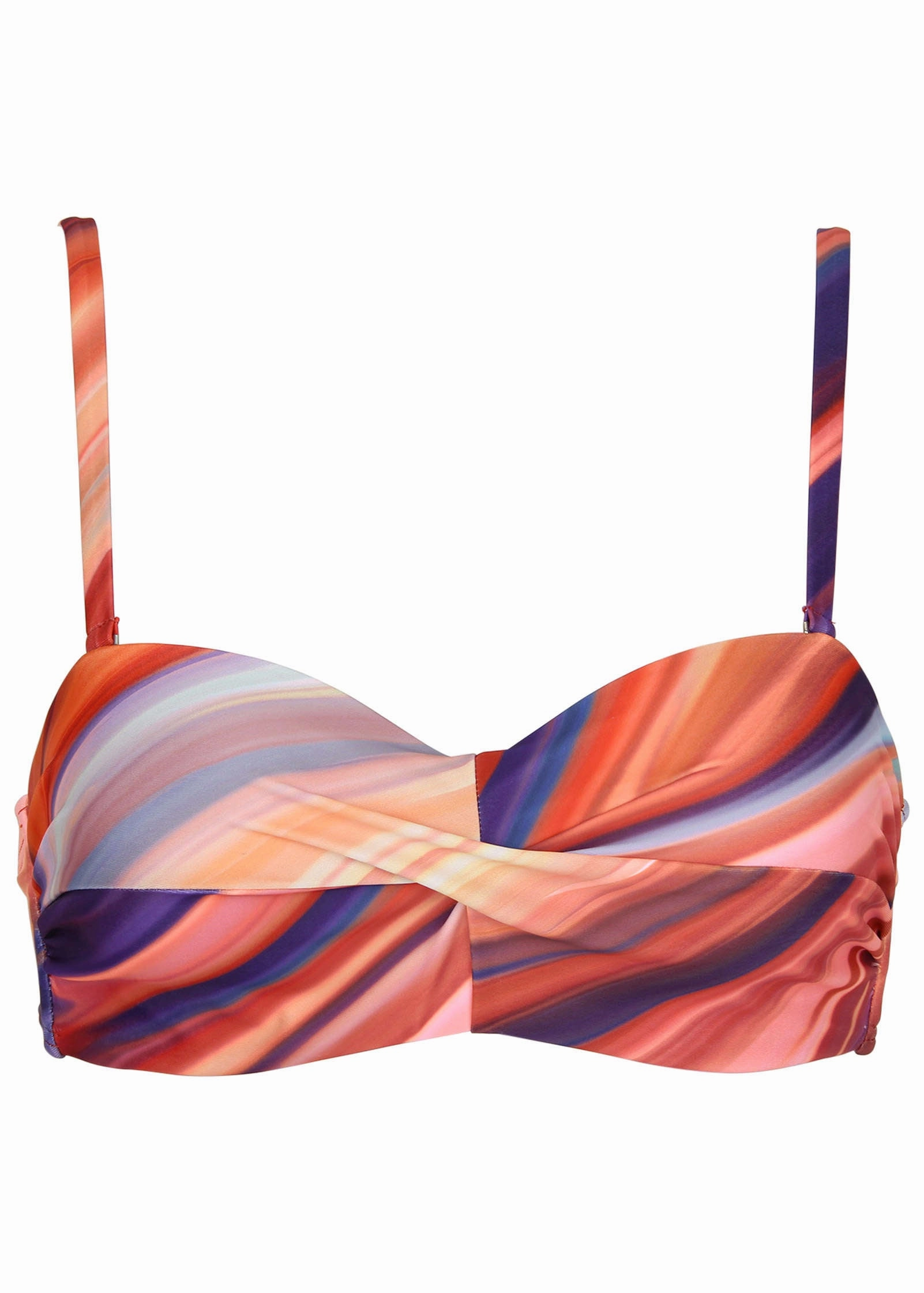 Amalfi Bandeau Top - Dark Rainbow