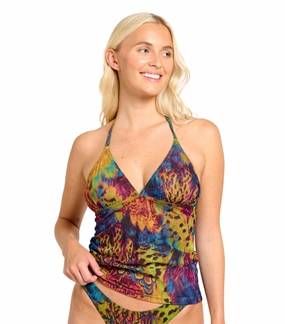Amalfi Tan Through Tankini Top womens beach swimwear, stylish womens swim sets