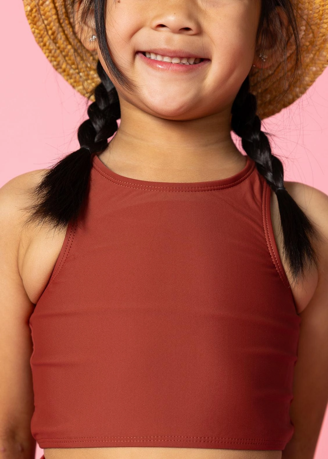 Amber Brown | Mini Racer Back Top