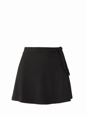 Amy Swim Skirt Black Texture high waist swimwear women, swimsuit for women beachwear