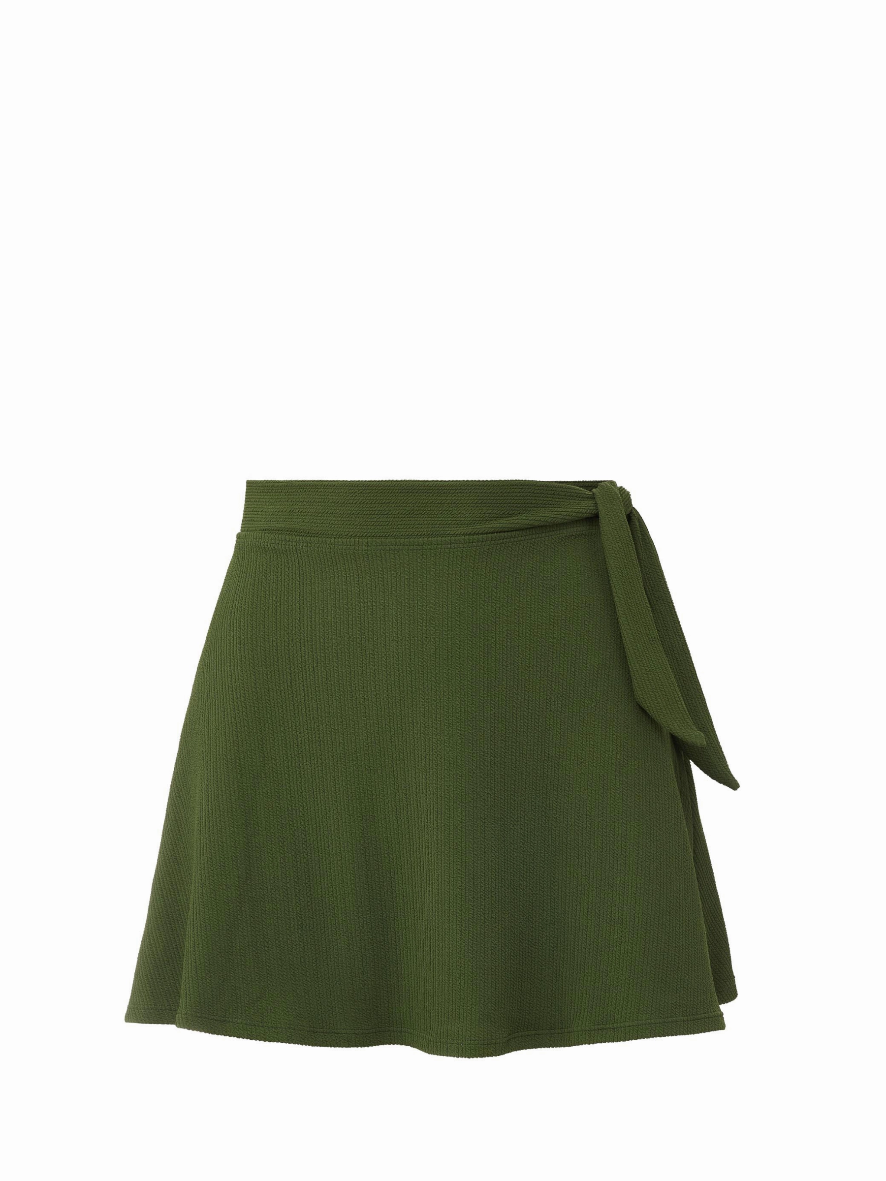Amy Swim Skirt Olive Texture fashionable beach swimwear, modern womens bikinis