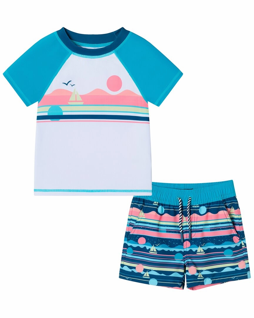 Andy & Evan Rashguard & Board Short Set boys swimwear sets, boys swim trunks