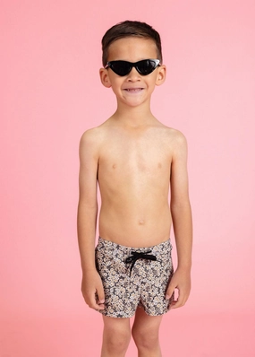 Antique Daisy | Mini Euro Shorts boys summer swimwear, boys rash guard swim sets
