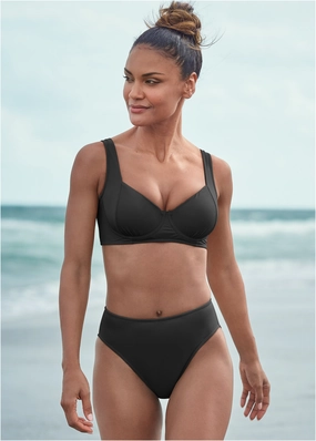 Aphrodite Underwire Top - Black Beauty womens sun protection swimwear, trendy swimwear collection
