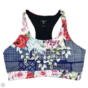 Athletic Bra By Johnny Was In Floral Print, Size: L