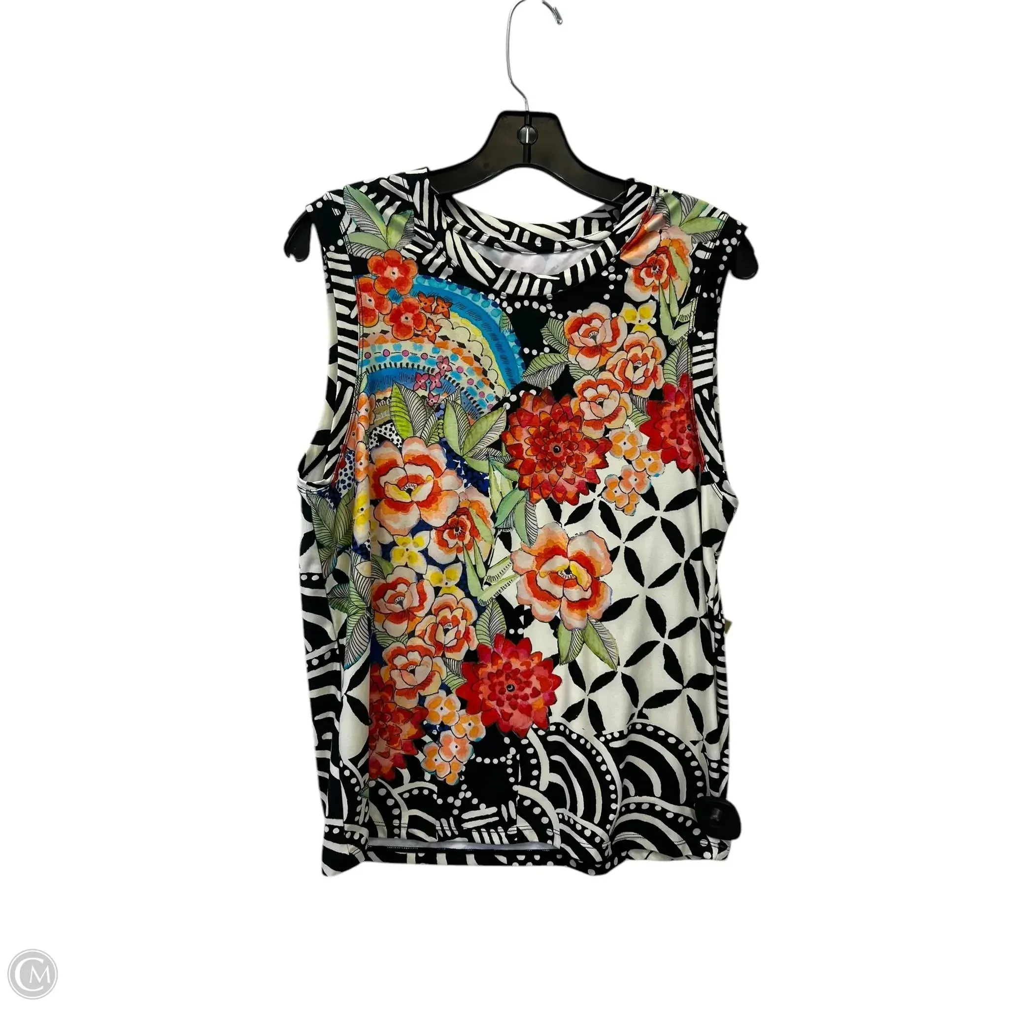 Athletic Tank Top By Johnny Was In Orange & Tan, Size: S Johnny Was Clothing