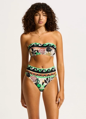 Atlantis Bustier Bandeau Bikini Top - Ecru two-piece bikinis for women, trendy bikinis for beachwear