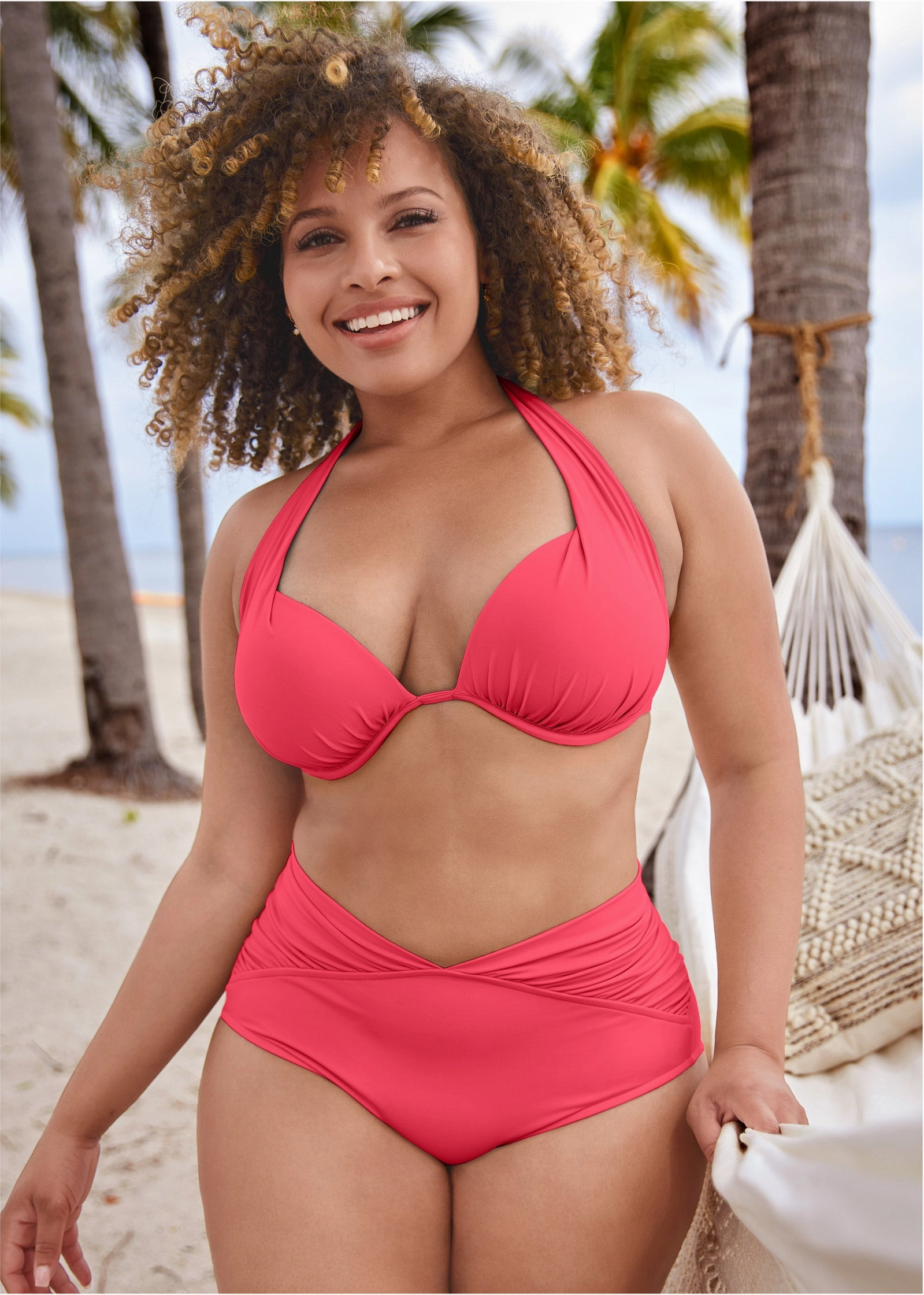 Audri Moderate Bottom - Sunset Pink