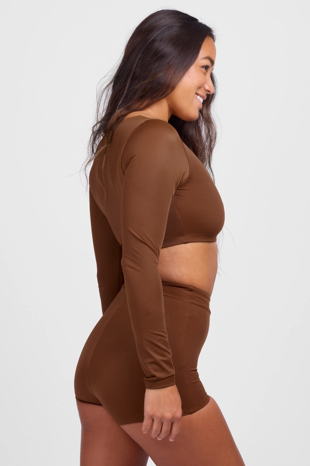 Avalon Long Sleeve Crop Rashie - Coconut