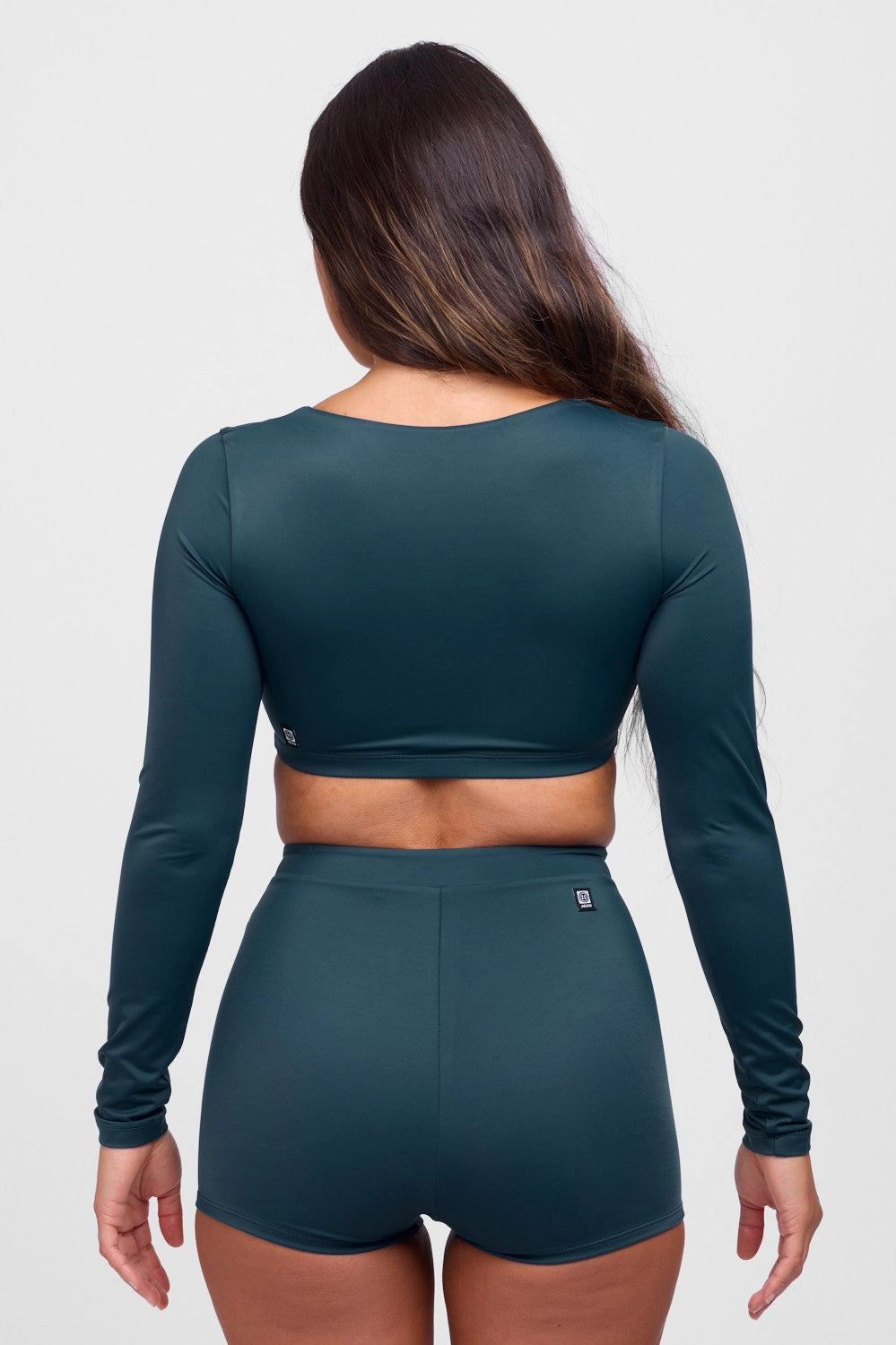 Avalon Long Sleeve Crop Rashie - Trade Winds