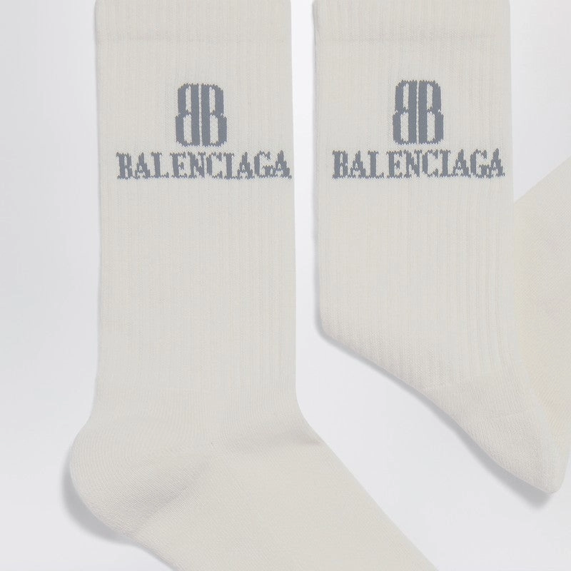 Balenciaga Men's Nano Bb Socks In Cotton Blend