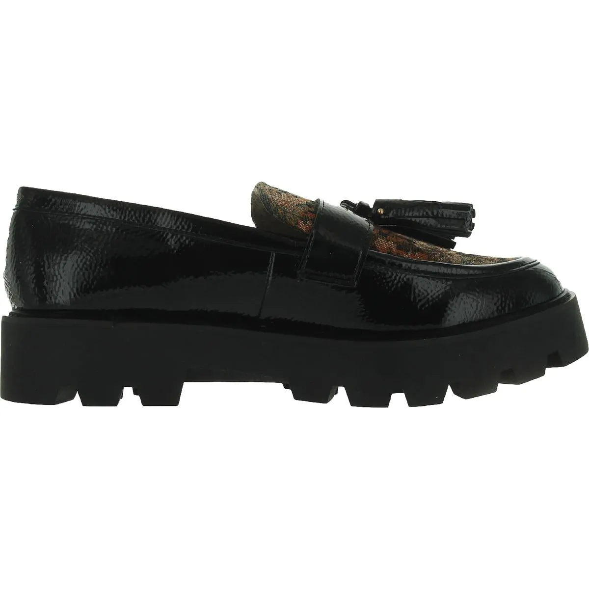 Balinna Womens Patent Loafer Heels