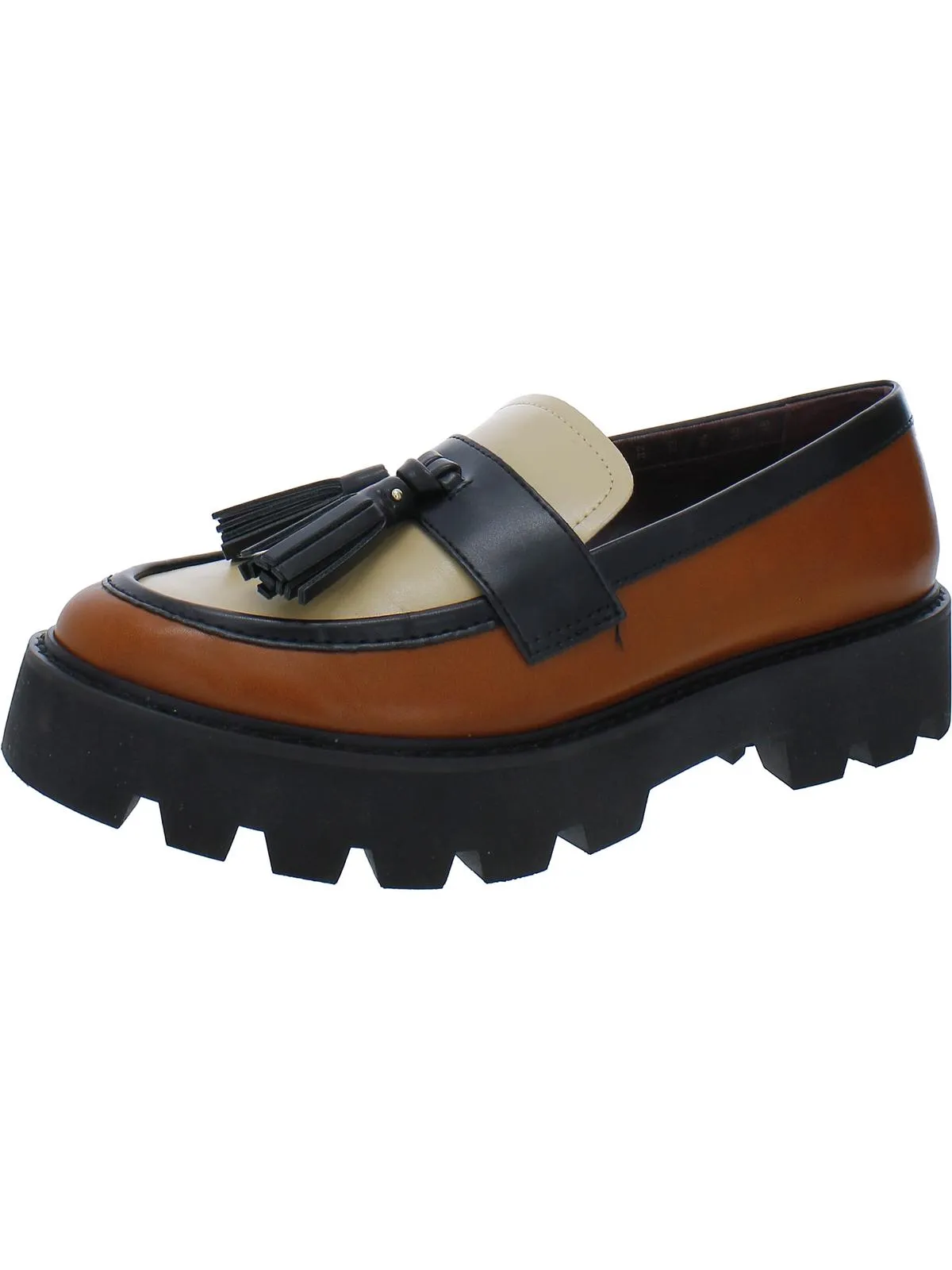 Balinna Womens Patent Loafer Heels