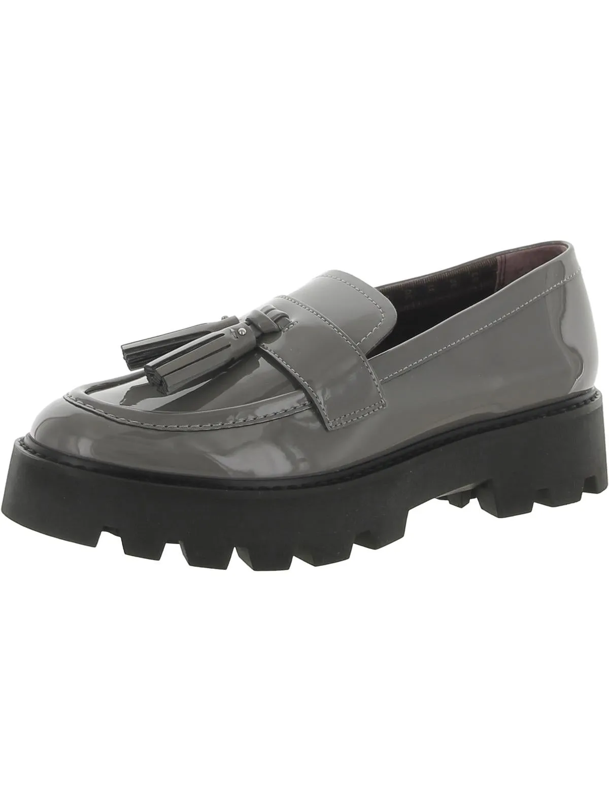 Balinna Womens Patent Loafer Heels
