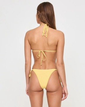 Banning Bikini Bottom - Daisy ruched bikini bottoms, hipster swimwear bottoms