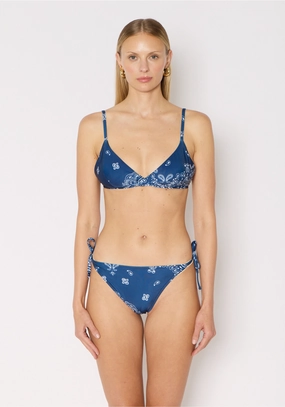 BAS DEUX PICES SERENA bandana bleu two piece swimsuits women, matching bikini sets