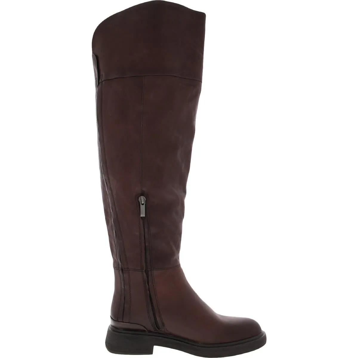 Battina Womens Leather Block Heel Over-The-Knee Boots ecco Shoes
