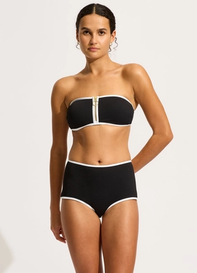 Beach Bound Boyleg Bikini Bottom - Black affordable swimwear for women, chic swimsuits for women
