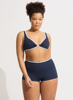 Beach Bound Boyleg Bikini Bottom - True Navy two-piece bikinis for women, trendy bikinis for beachwear