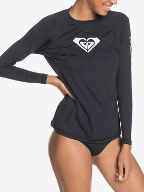 Beach Classics Long Sleeve Rashguard basic swimsuits for women, durable swimwear for ladies