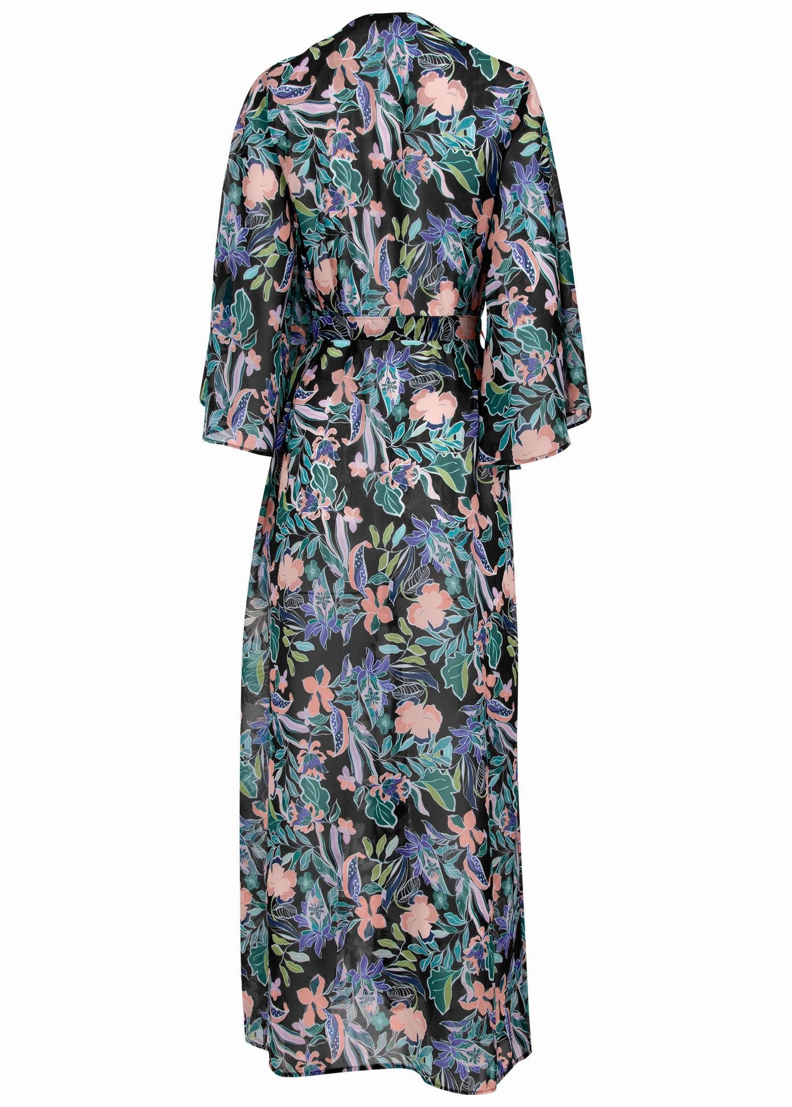 Bell Sleeve Long Cover-Up - Tropical Walks