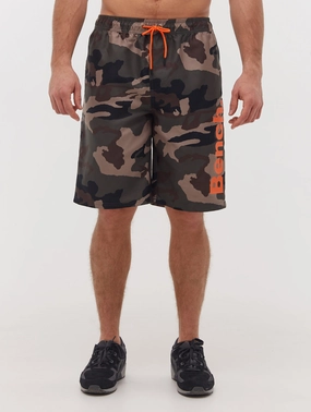 Bermuda Camo Swim Shorts mens full coverage swimwear, stylish mens swim trunks
