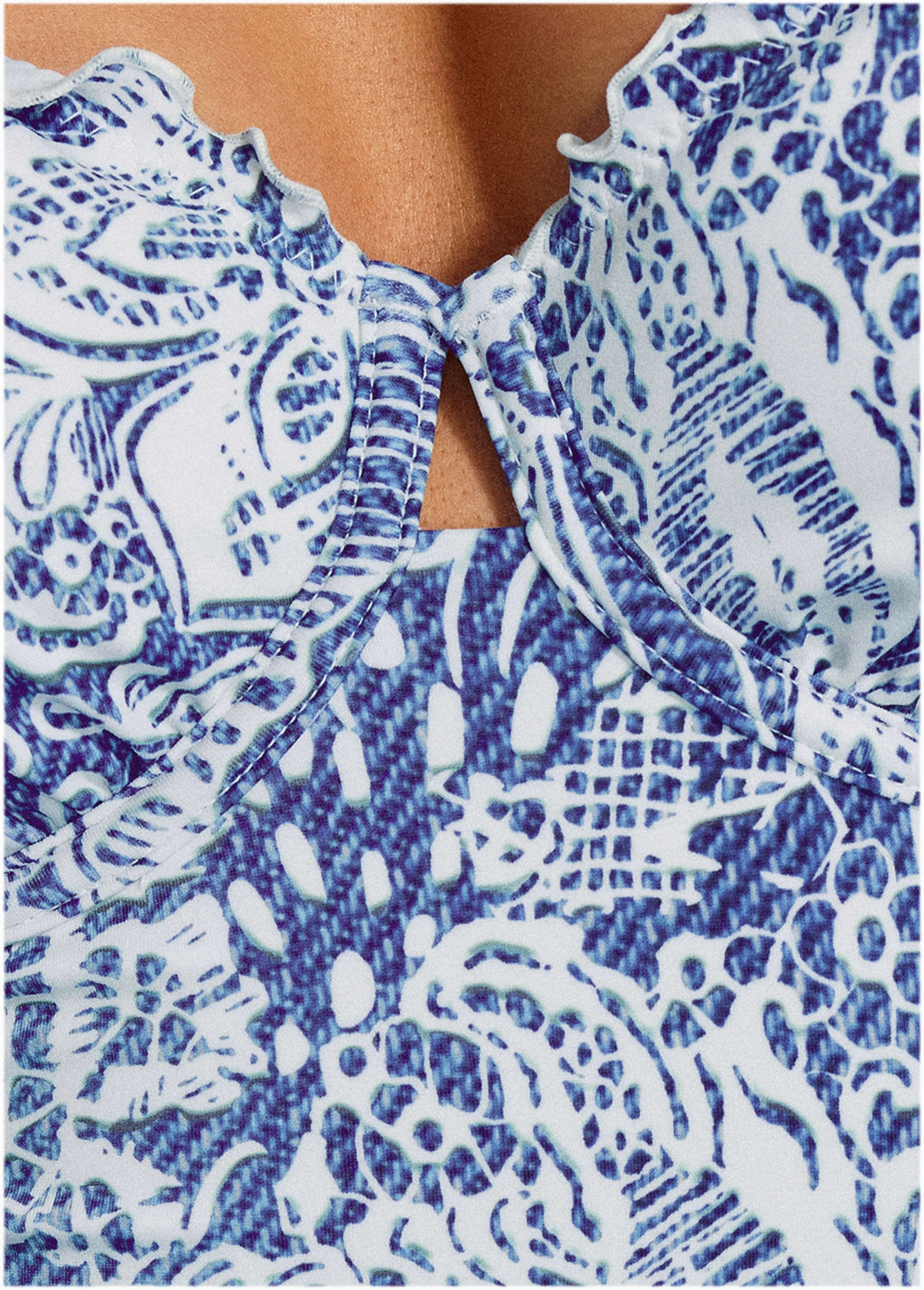 Bermuda Underwire One-Piece - Denim Anglaise Paisley