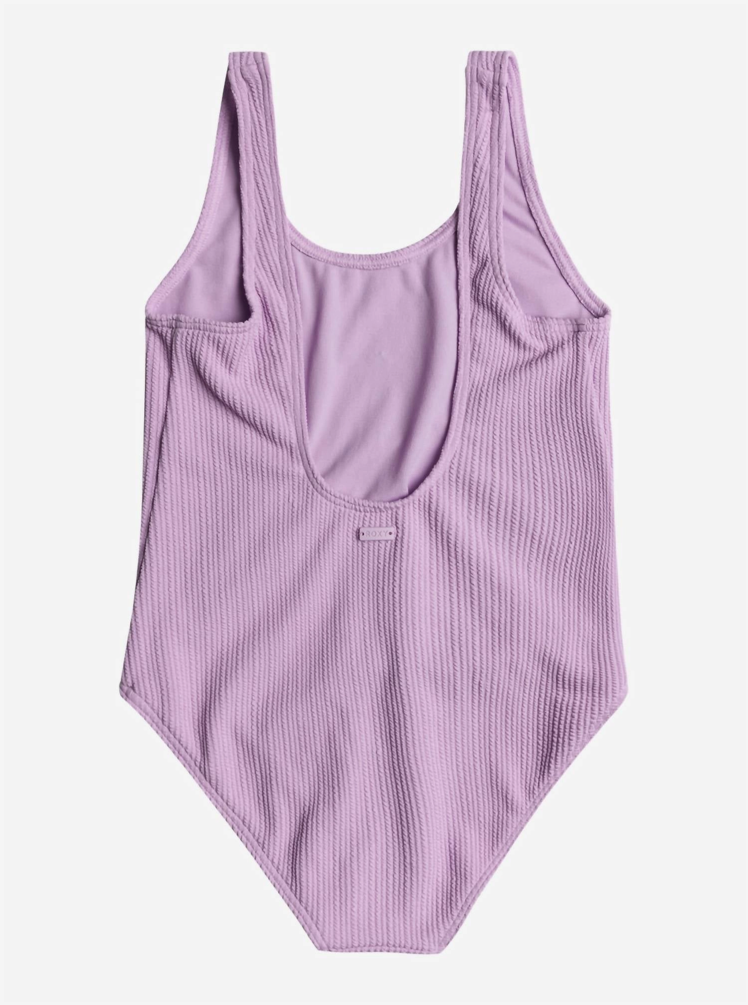Big Girls Aruba Textured One-Piece Swimsuit In Crocus Petal