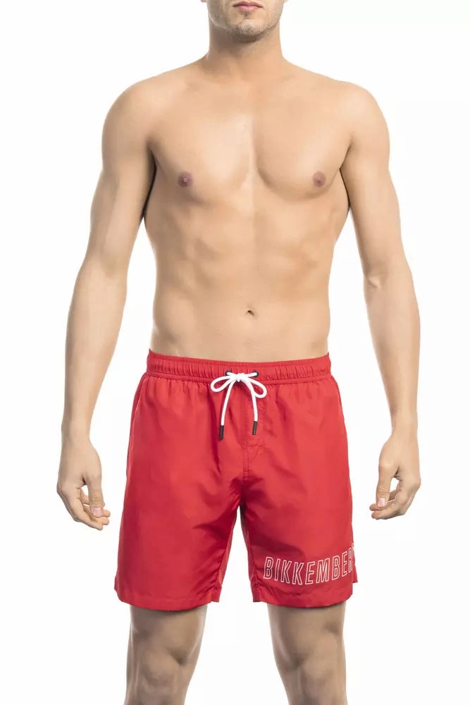 Bikkembergs Polyester Men Swim Men's Short mens full coverage swimwear, stylish mens swim trunks