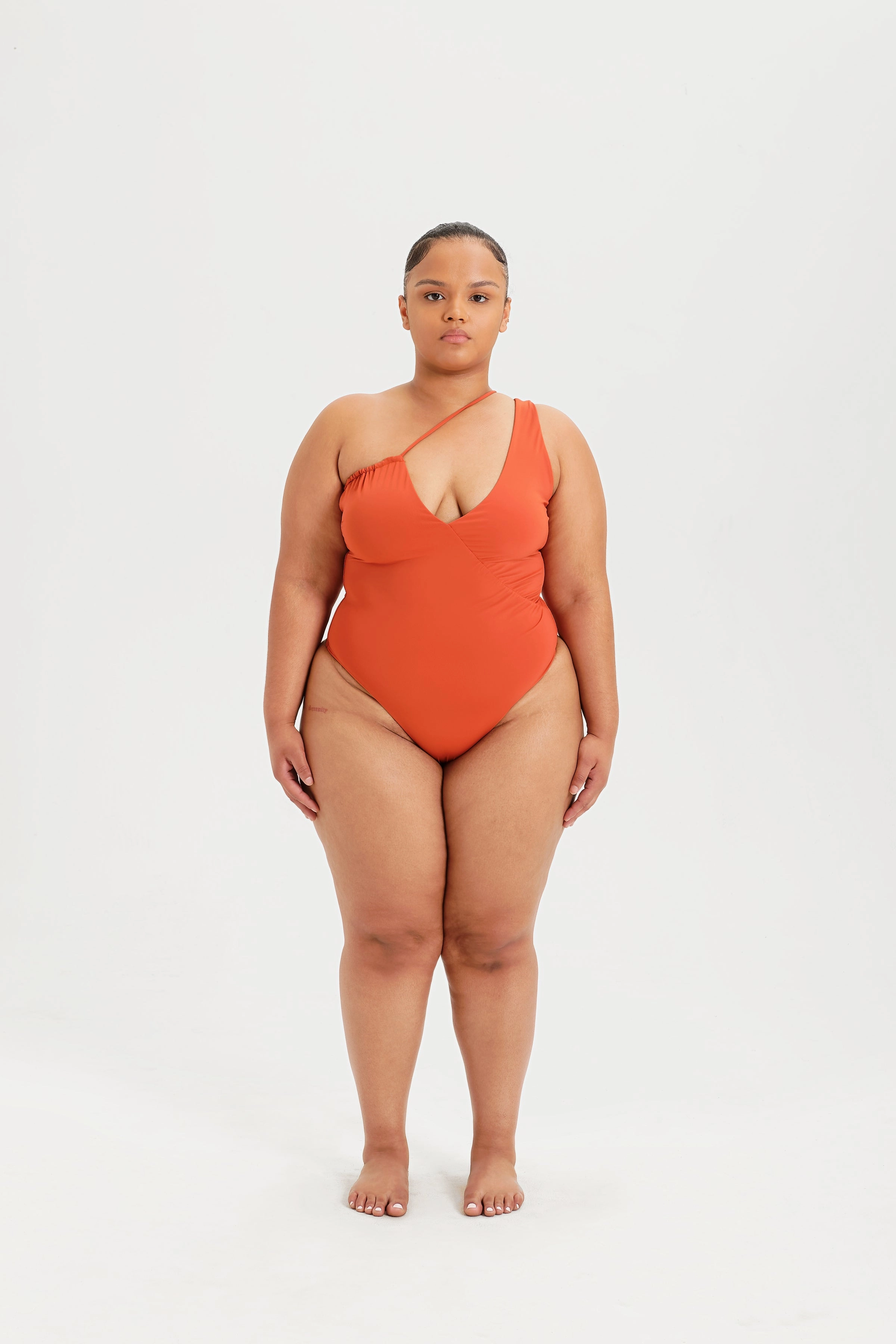 Bimage One Piece - Rust soft fabric swimwear women, resort swimwear for ladies