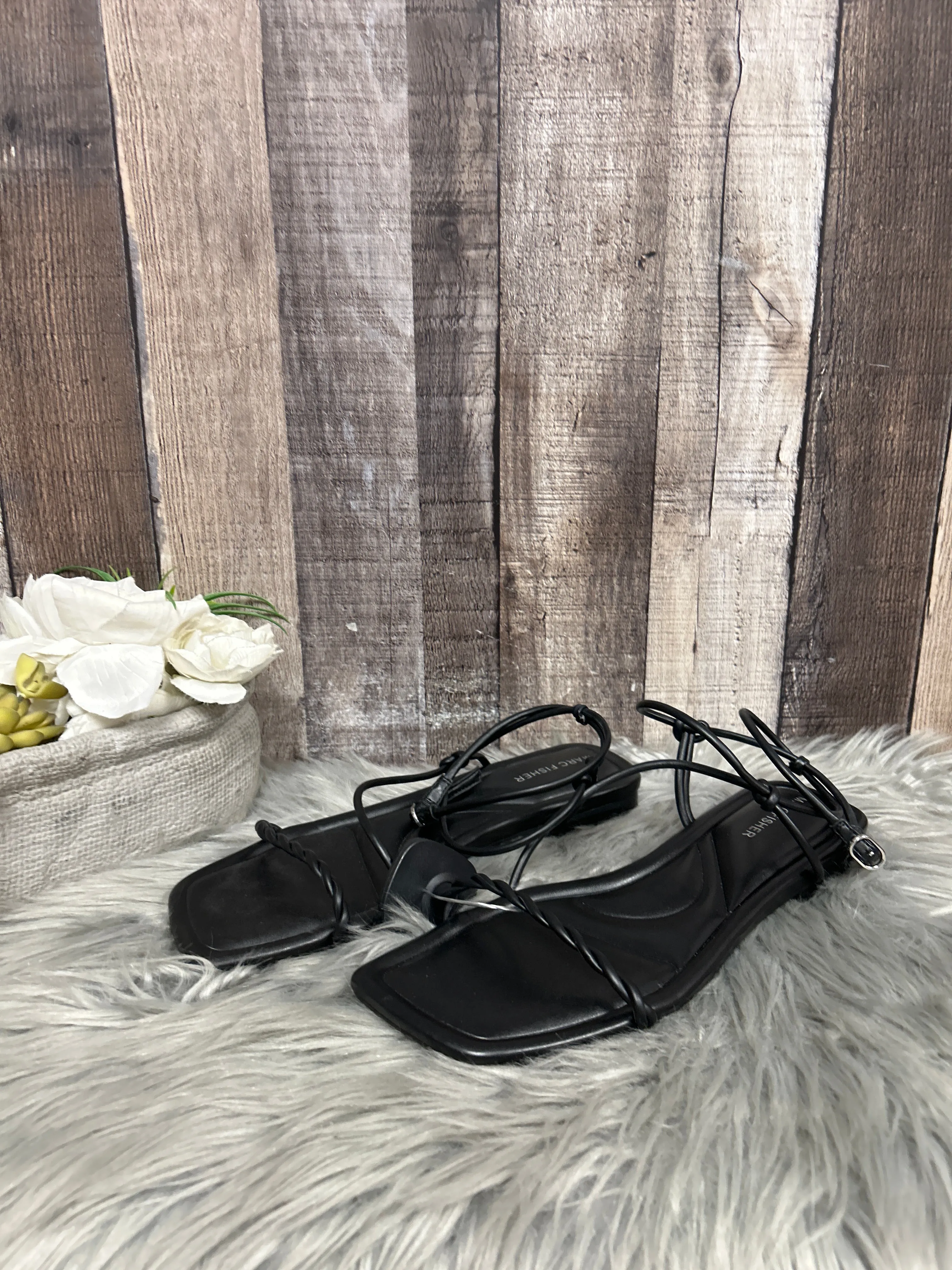Black Sandals Flats Marc Fisher, Size 8.5 marc-fisher