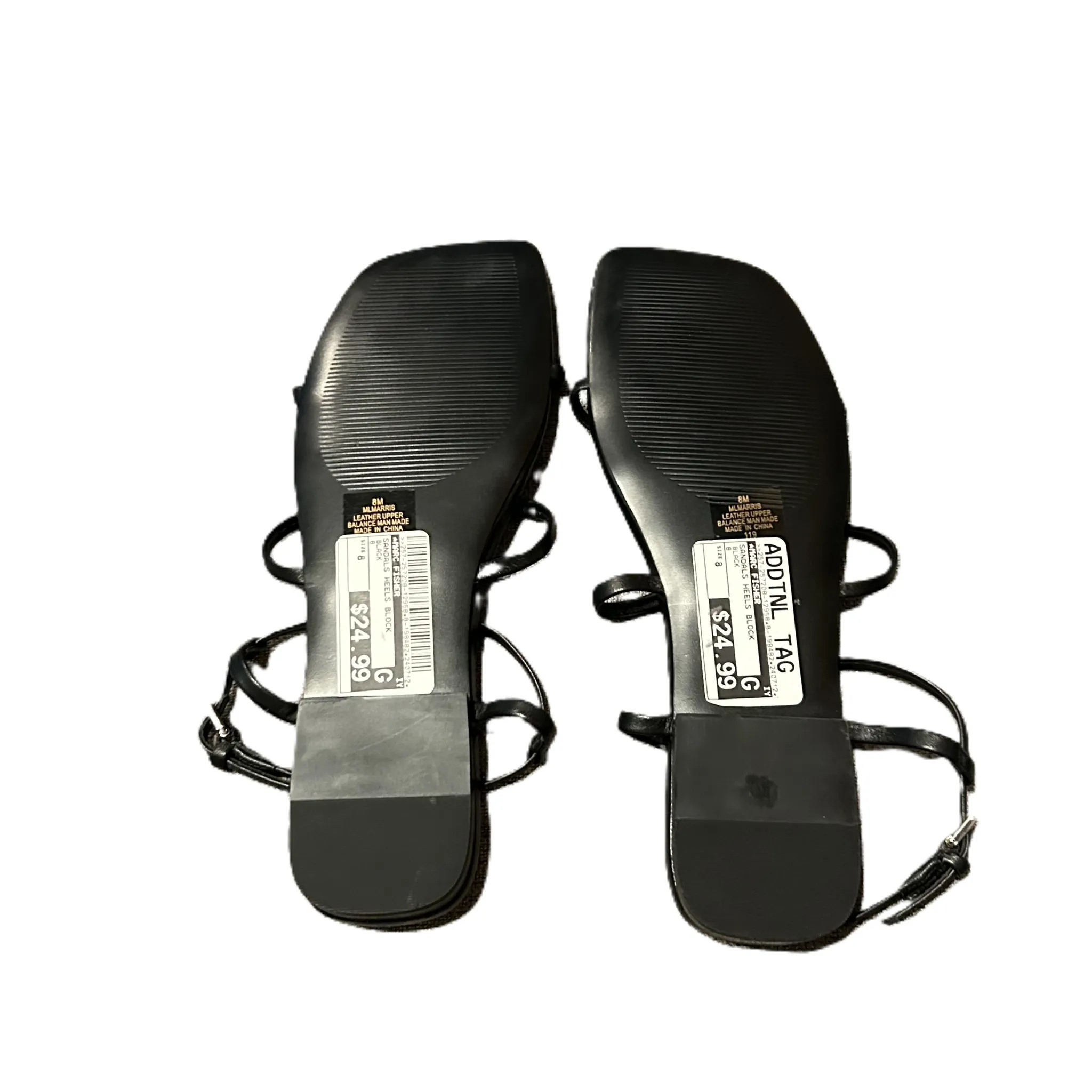 Black Sandals Heels Block By Marc Fisher, Size: 8 marc-fisher