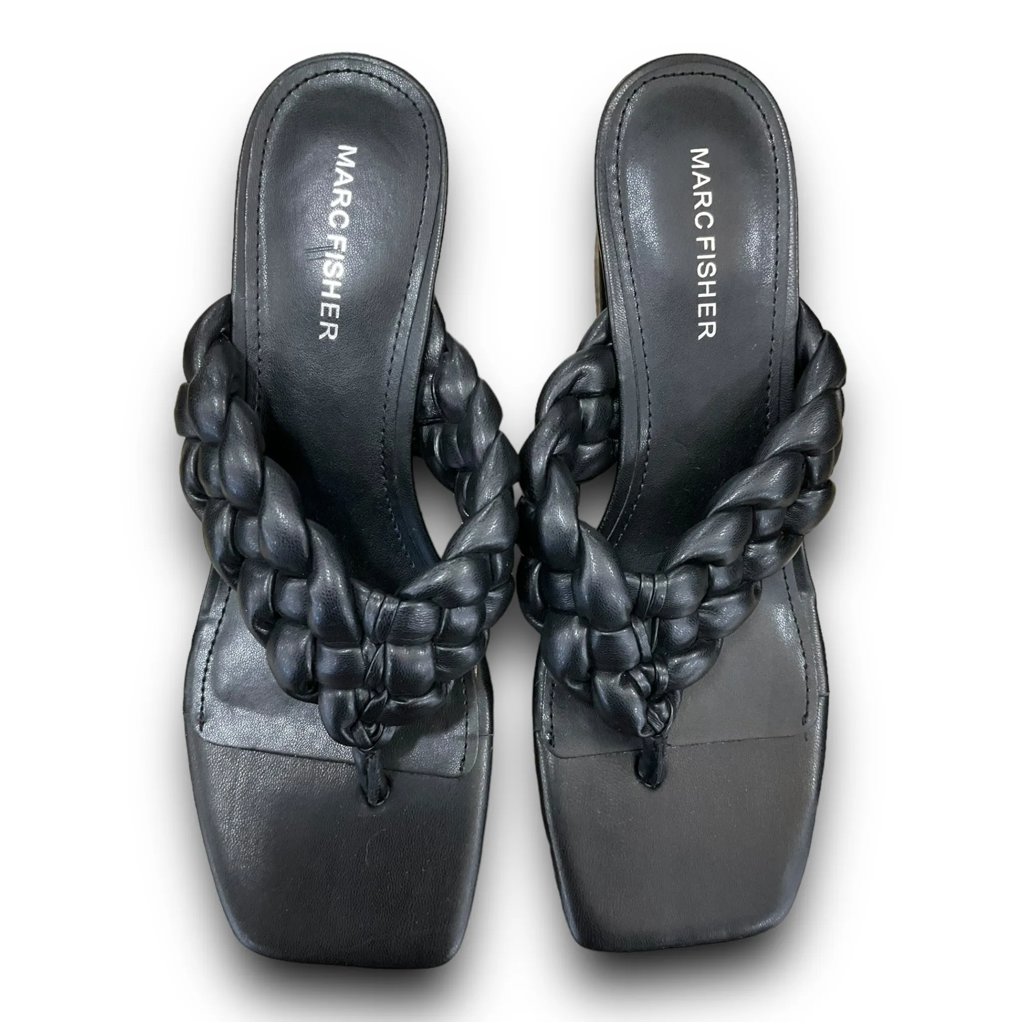Black Sandals Heels Block Marc Fisher, Size 7.5 marc-fisher