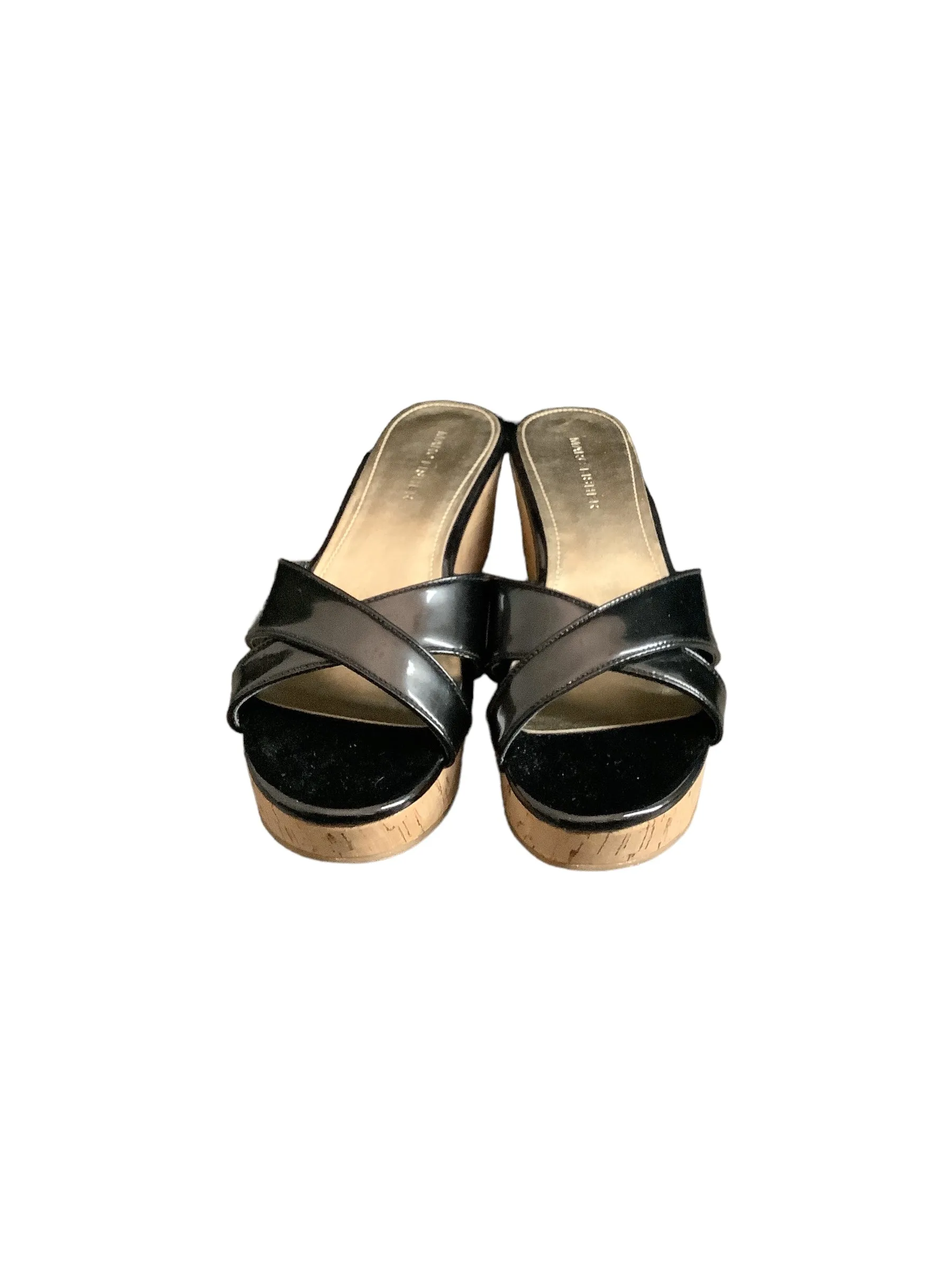 Black Sandals Heels Wedge Marc Fisher, Size 7 marc-fisher