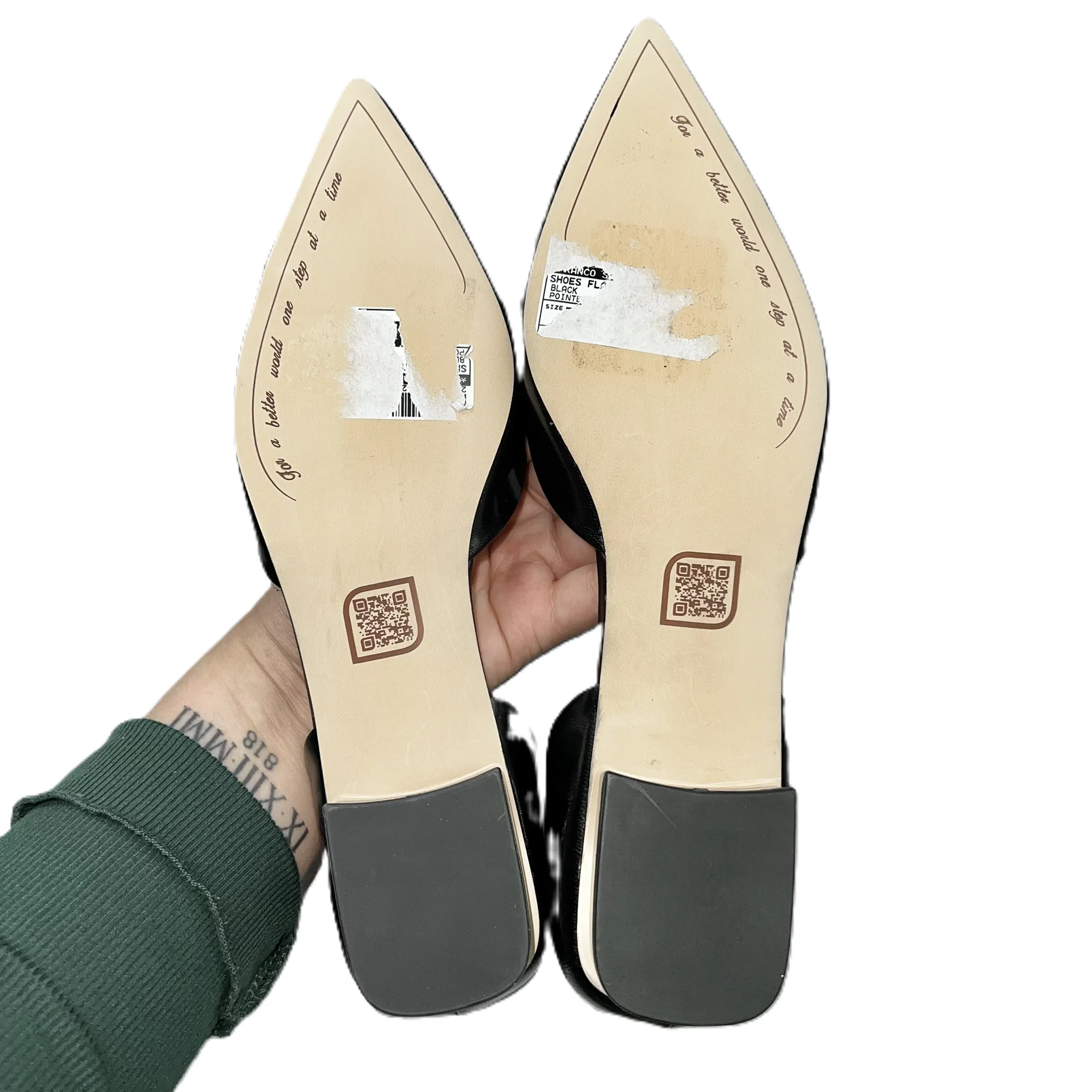 Black Shoes Flats By Franco Sarto, Size: 7 franco sarto