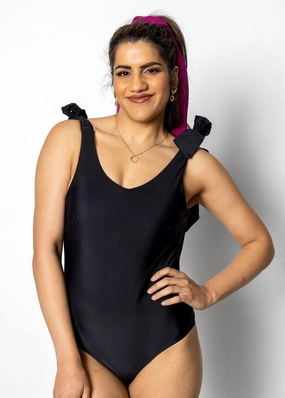 Black | Everyday One-Piece tankini swim tops, adjustable bikini tops