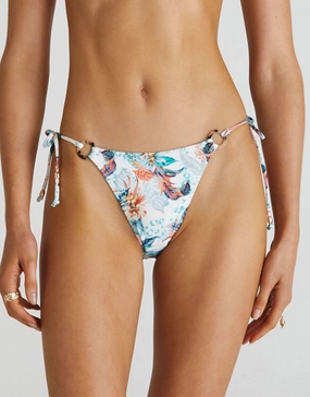 Bliss Kylie Tie Side Bikini Pant - Multi swim shorts for women, stretch fit swim bottoms