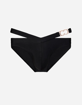 BLK Label No.3 Swim Brief - Black mens swim briefs, simple swimwear for men