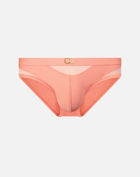 BLK Label No.6 Swim Brief - Coral mens swim briefs, simple swimwear for men