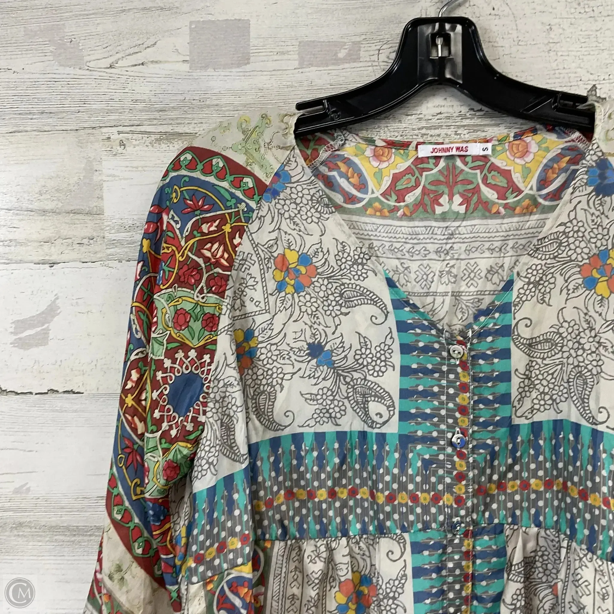 Blouse Long Sleeve By Johnny Was In Cream, Size: S Johnny Was Clothing